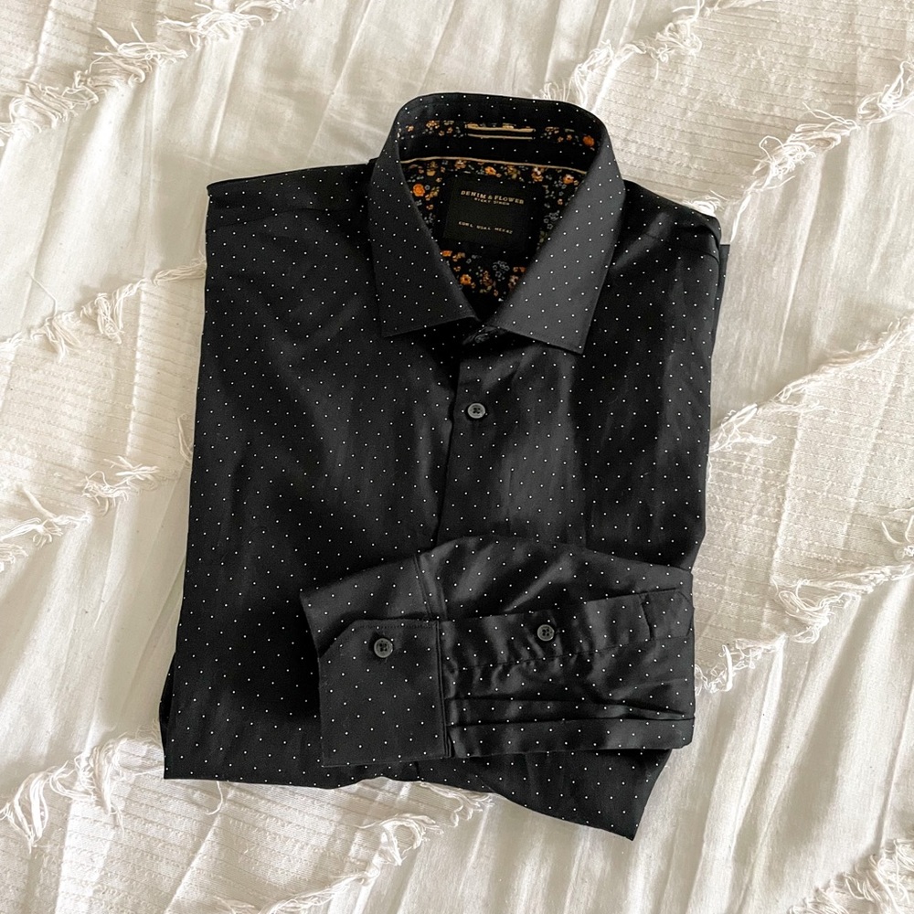 denim + flower | mens shirt